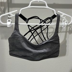Gray Lululemon - Free to Be Wild Bra - Size 10
